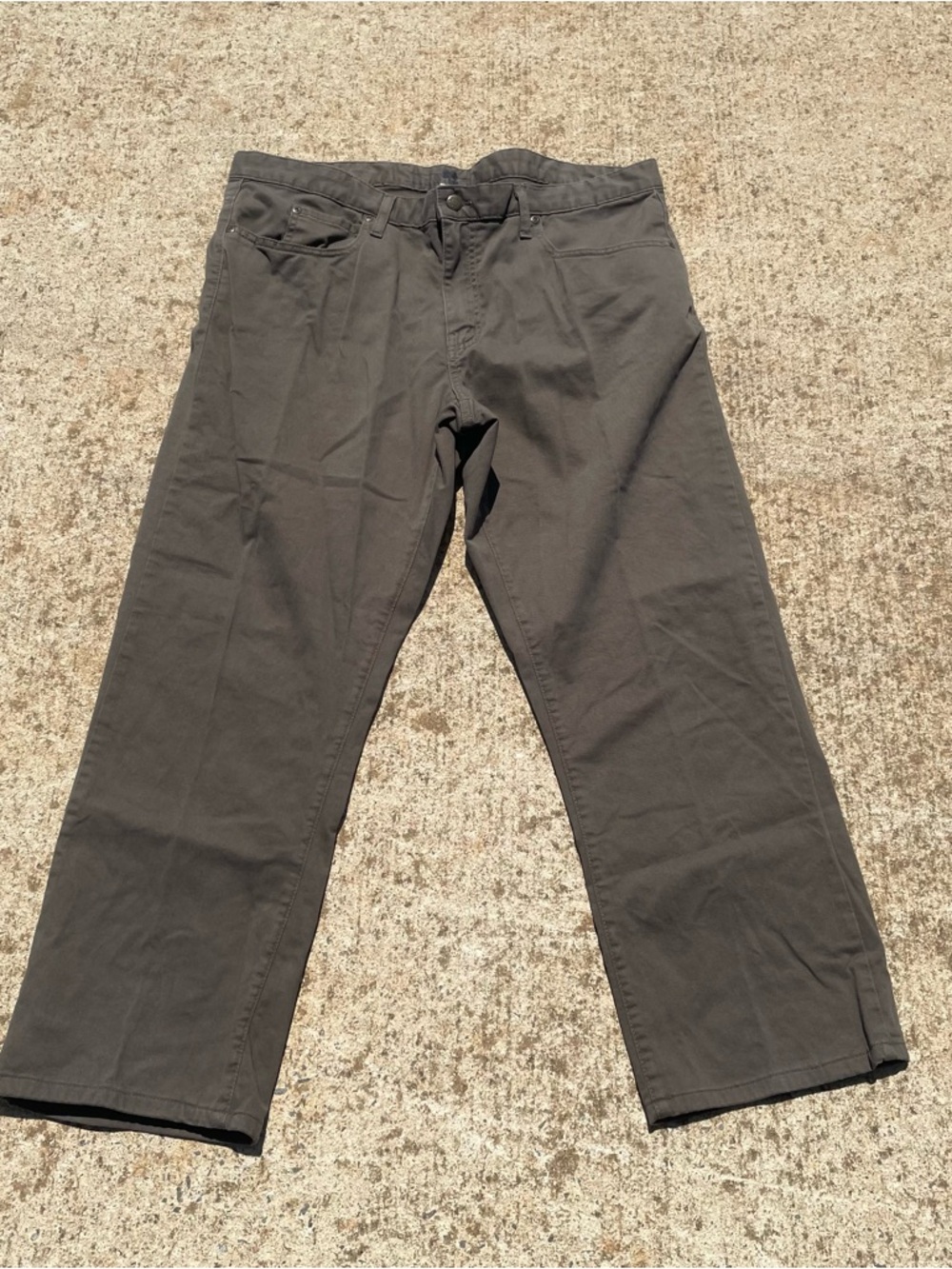 Men's Gray Chino Pants - Classic Straight Fit